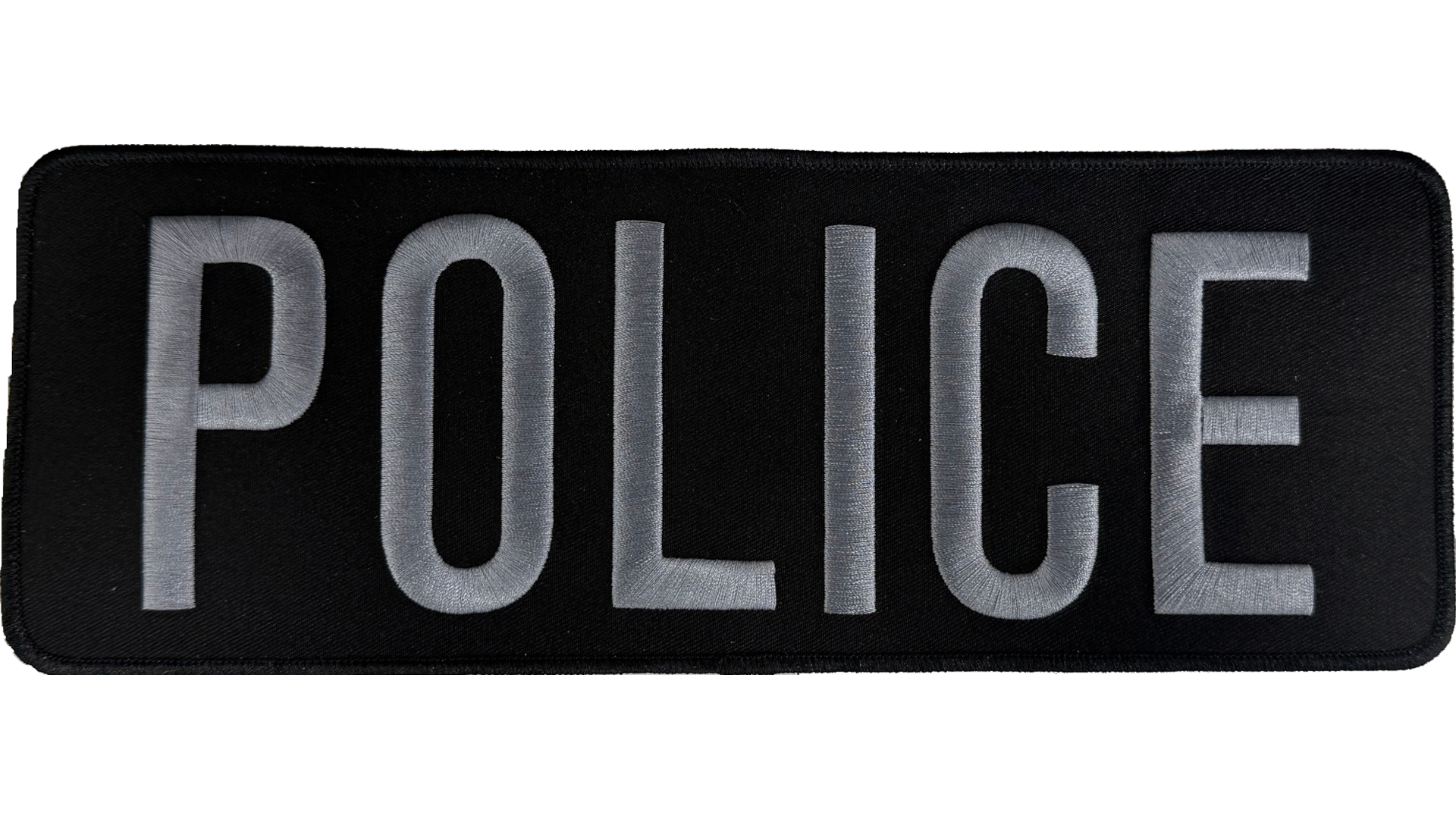 POLICE Patch, Velcro® Hook, Gray 4"x11"